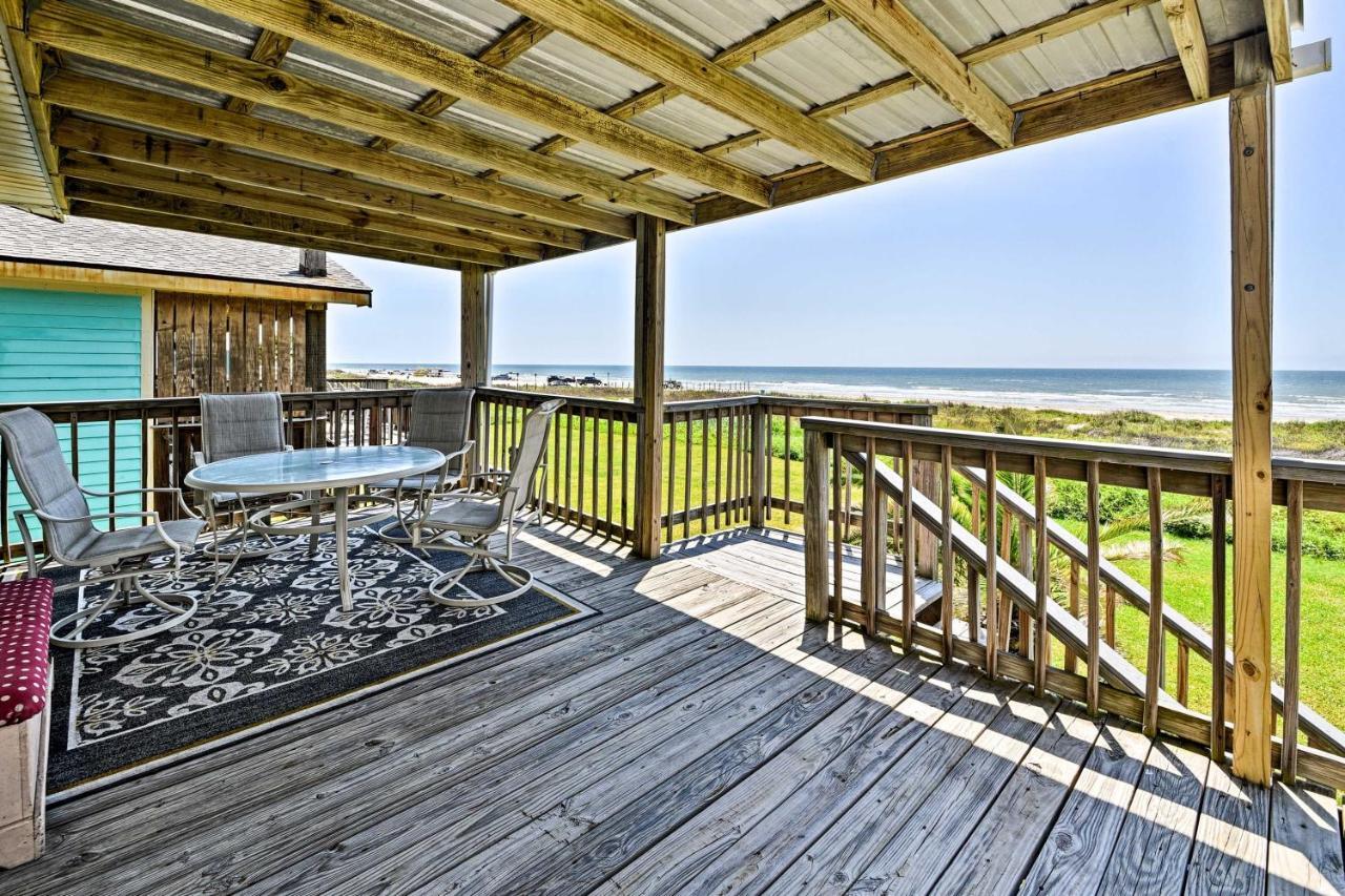 Galveston Beach House With Private Deck And Gulf Views Exteriör bild