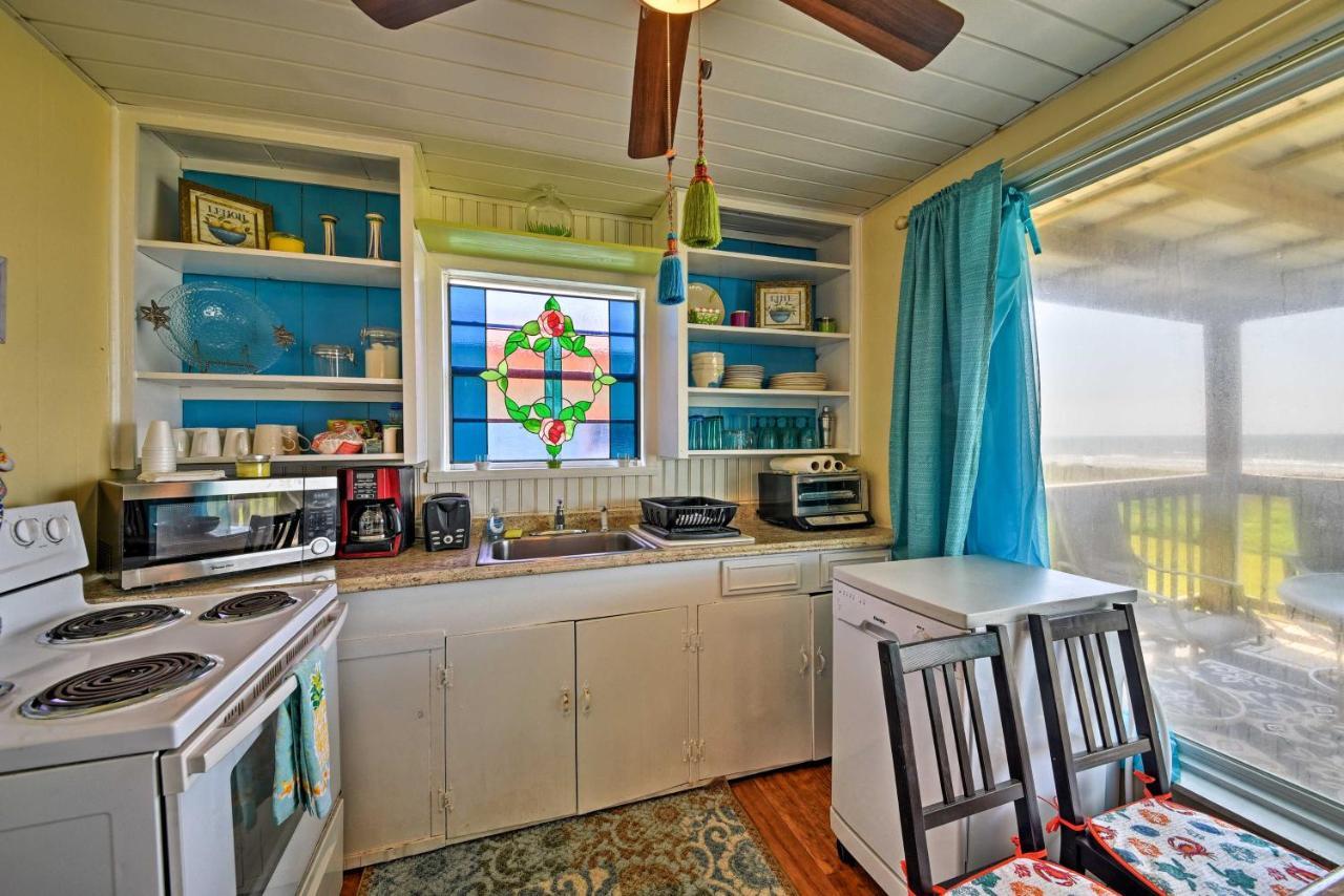Galveston Beach House With Private Deck And Gulf Views Exteriör bild