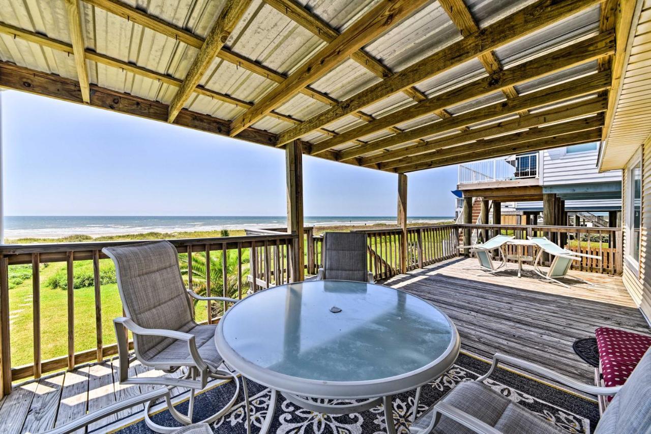 Galveston Beach House With Private Deck And Gulf Views Exteriör bild