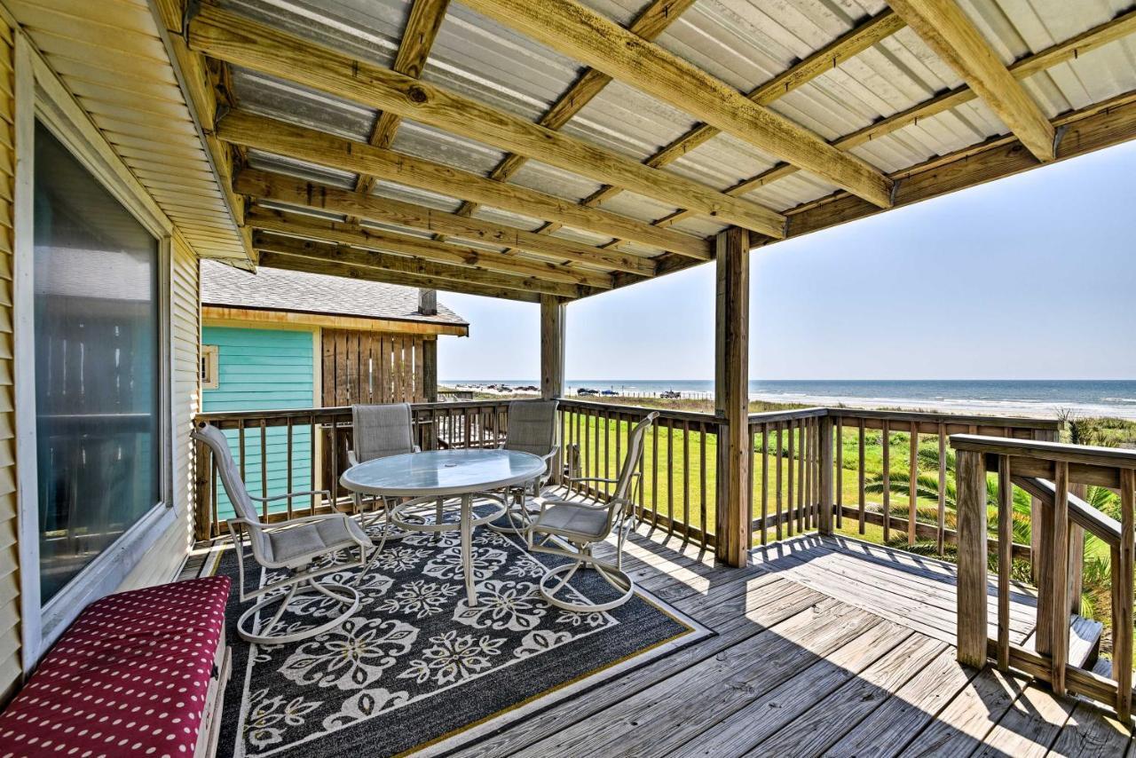 Galveston Beach House With Private Deck And Gulf Views Exteriör bild